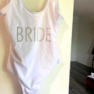 White Bride Swim Suit - size M